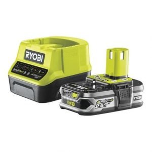 Ryobi One+ 18V Kompakt lader + 2,5 Ah Lithium+ batteri RC18120-125